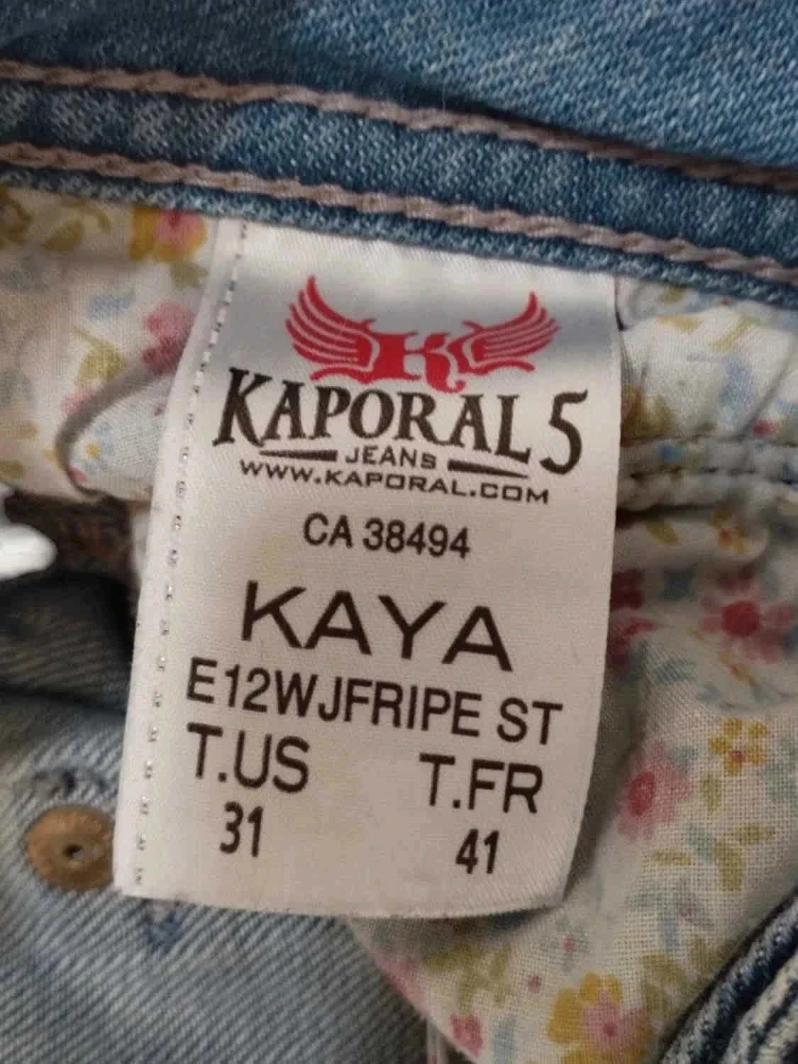 Vintage y2k Kaporal 5-jean - rechte pasvorm - lage taille - rekbaar - lichtblauw - – photo 14